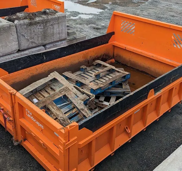 Loaded minibin waste removal