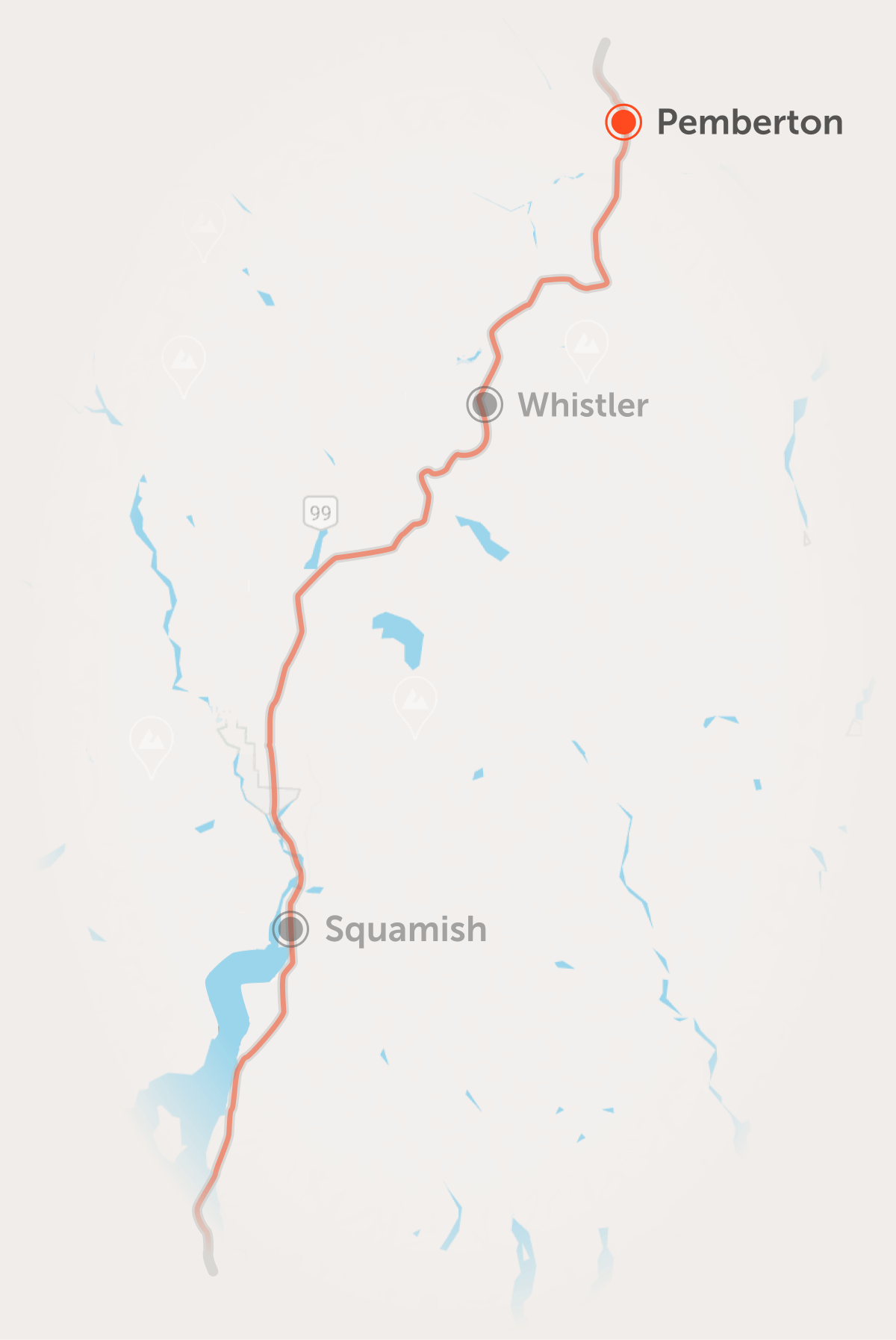 Pika Landscapes Pemberton service area map