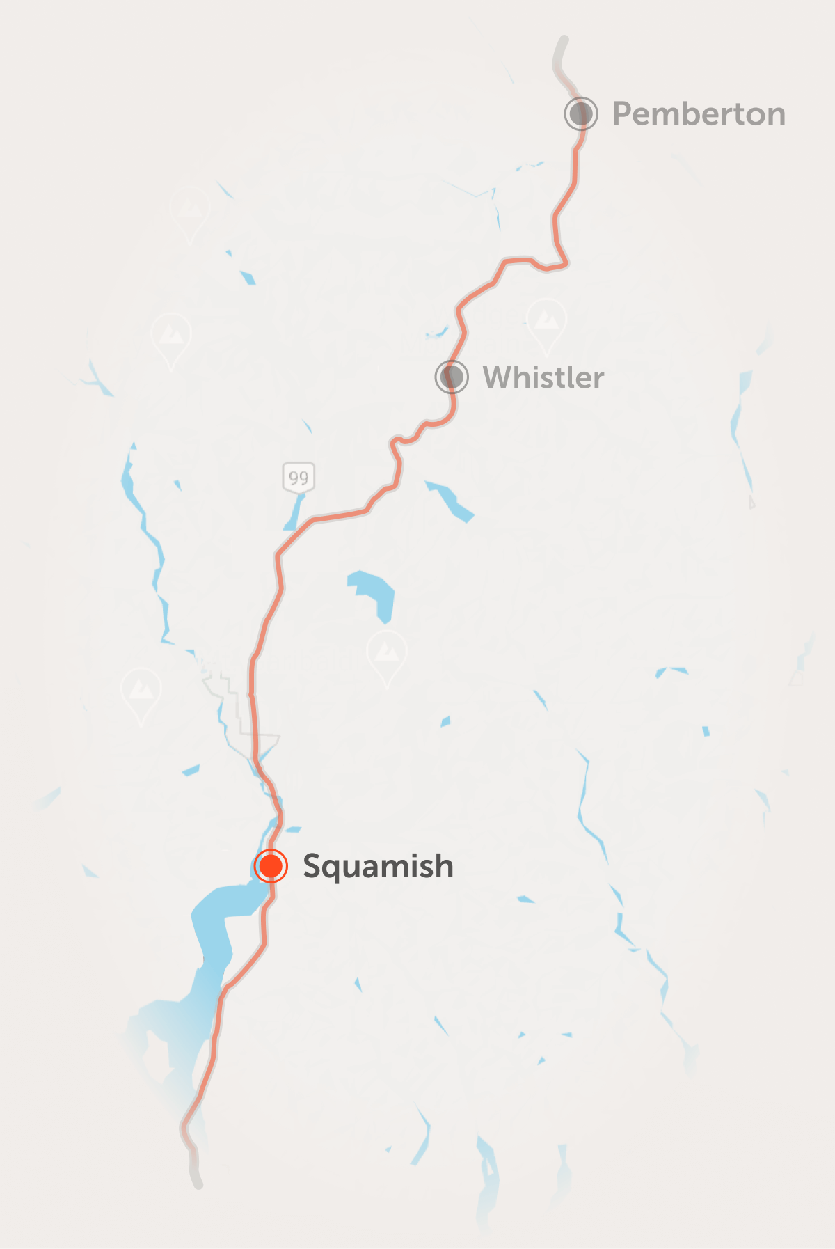 Pika Landscapes Squamish service area map