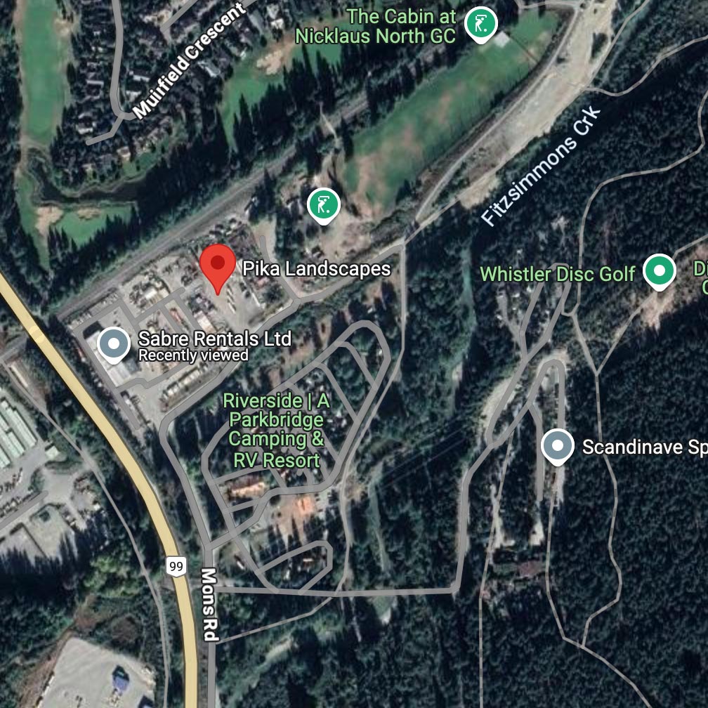 Pika Landscapes work yard office map