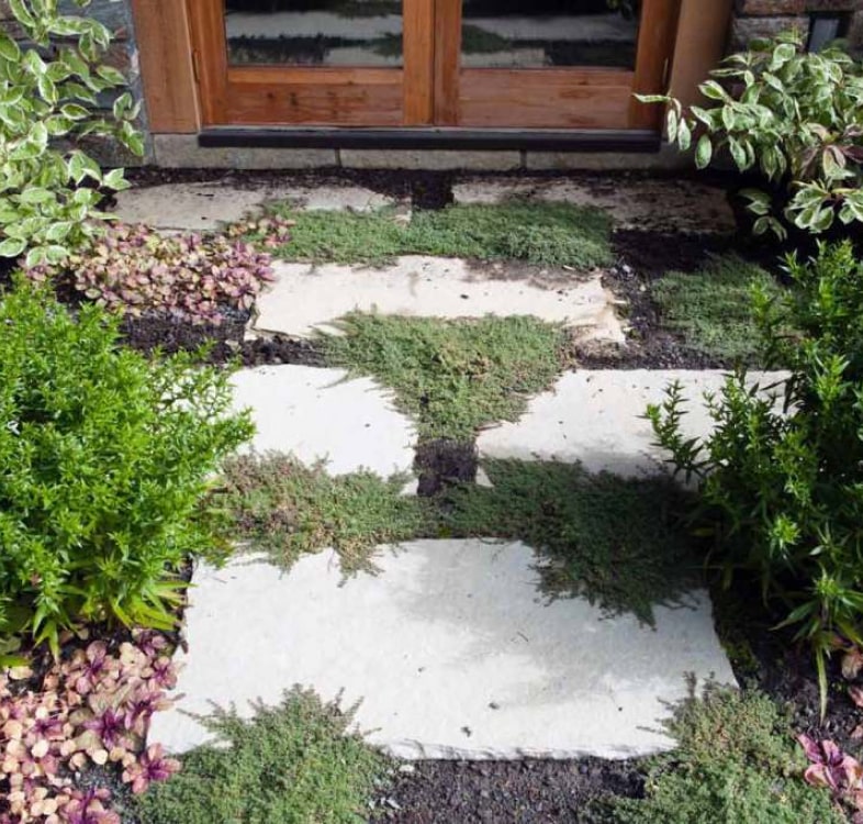 Stonebridge show home stepping stone entrance